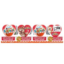 Kinder Surprise Valentines Train, 4 Chocolate Eggs with Toys Per Train, Classic