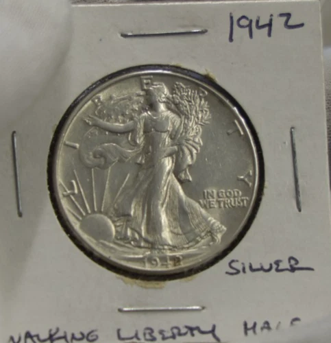 1942 US Walking Liberty Half 50c XF/AU.