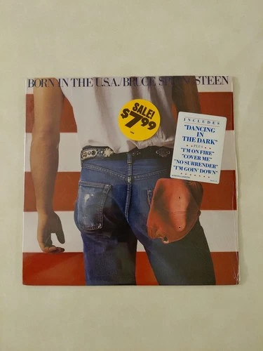 BRUCE SPRINGSTEEN - BORN IN THE USA - 1ST PRESS 1984 VINYL LP SHRINK & HYPE EX!