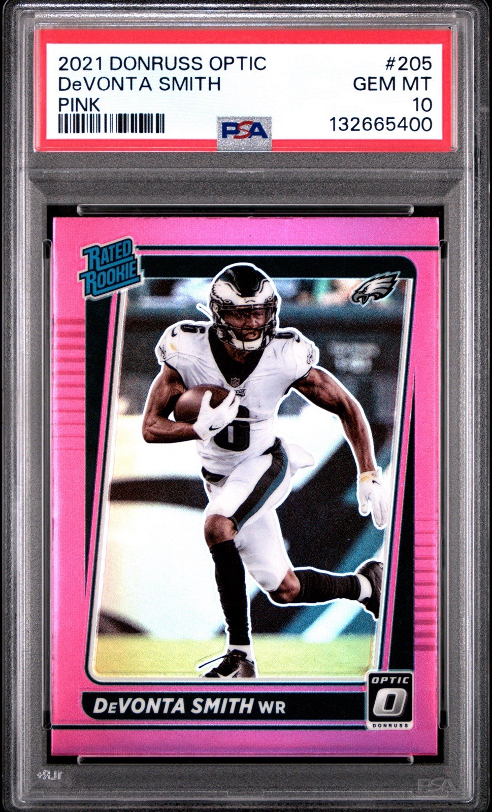 2021 Devonta Smith Donruss Optic Pink Rated Rookie Holo PSA 10 Prizm 205 RC Gem!