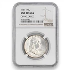 1961 FRANKLIN 50C HALF DOLLAR US MINT 90% SILVER COIN NGC CERTIFIED UNC DETAILS