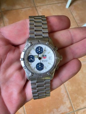 TAG Heuer CE2118.BA0325 Mens 2000 Series Automatic Chronograph Watch Blue White