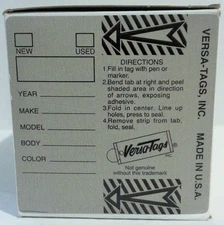 Gray Genuine Versa-Tags Key Tags, Self-Protecting (250 Tags per Box with Metal R