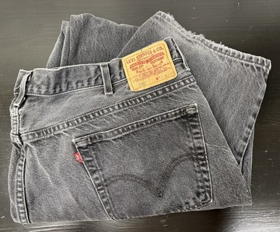 Vintage Levi's 560 Men's 48x30 Distressed Black Comfort Fit Jeans Classic Style