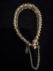 Vintage Monet Shrimp Style Ribbed Gold Tone Bracelet — photo 2