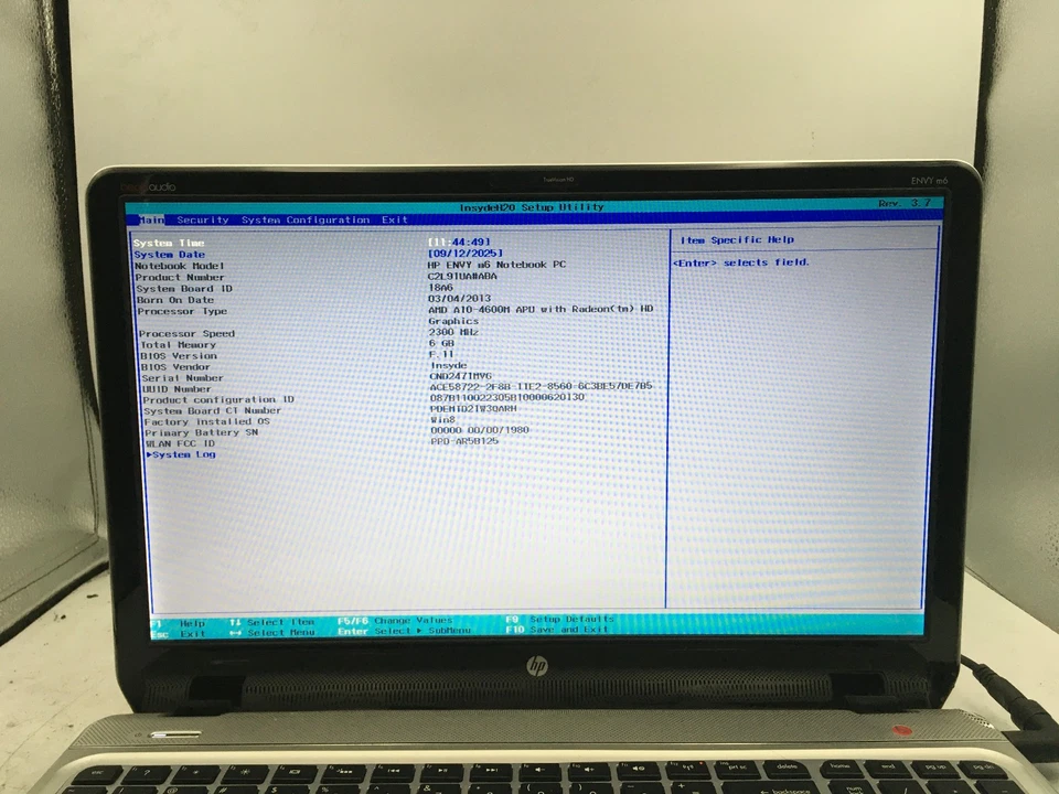 HP ENVY M6 - BOOTS TO BIOS - AMD A10 4600M - 6GB RAM - 16" - READ DESCRIPTION-BB - Image 2 of 4