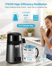 Water Distiller, 4L 1.1 Gallon Pure Water Purifier Filter For Home Table Counter