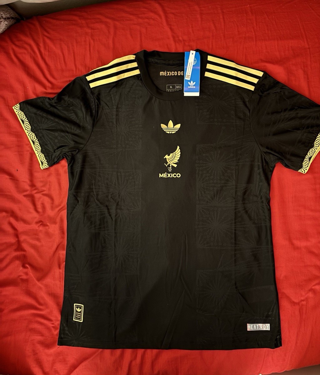 2025 Selección Mexicana JerseyBlack Gold Player Version Slim