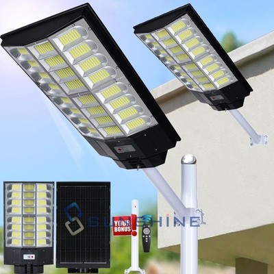 12000000LM Commercial Solar Street Lights Dusk to Dawn Lamp Solar Super Bright