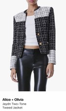 Alice + Olivia Women's Jaydn Two Tone Tweed Jacket - NEW msrp $595 Sz 8