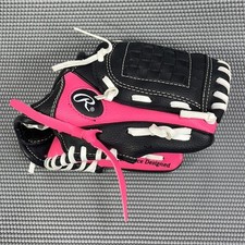 Rawlings 9  Youth Players Series Baseball Glove Model PL91PB Pink  Black RHT