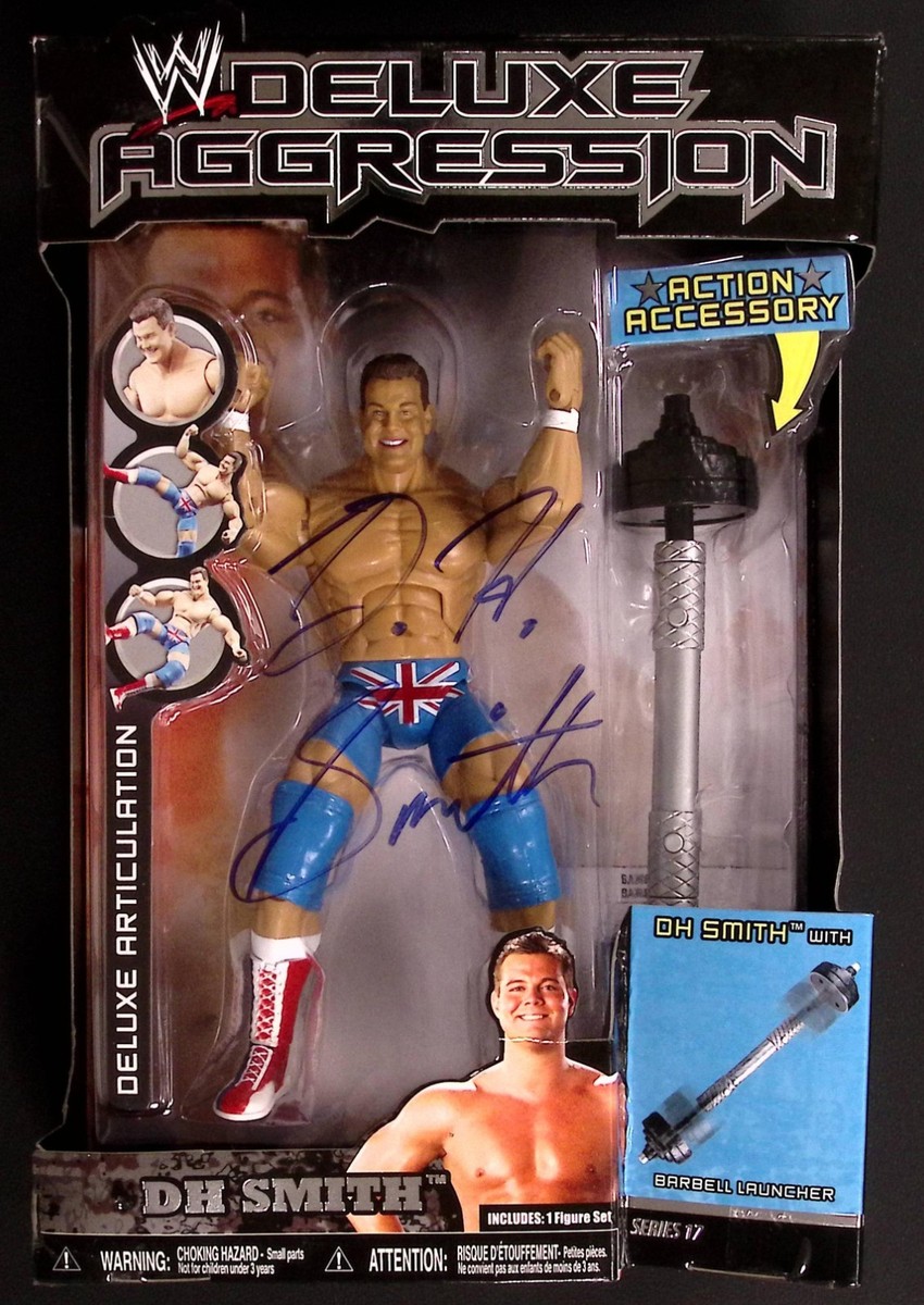 DH David Hart Smith Signed Jakks WWE Deluxe Aggression Action