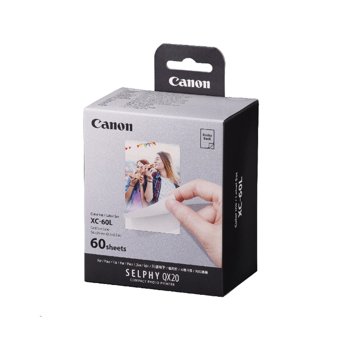 Набор цветных чернил и бумаги Canon XC-60L для фотопринтера SELPHY QX20 60 листов 9090₽