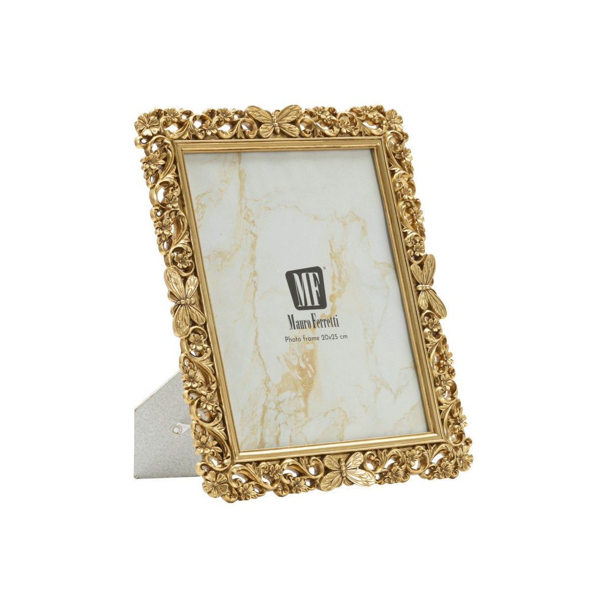 Cadre photo papillons Classic 20x25cm doré pour décoration de table