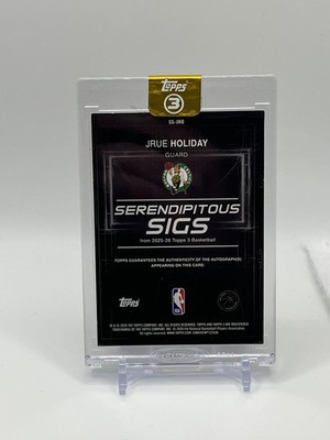 Jrue Holiday 2025-26 Topps Three Serendipitous Signatures #SS-JHO