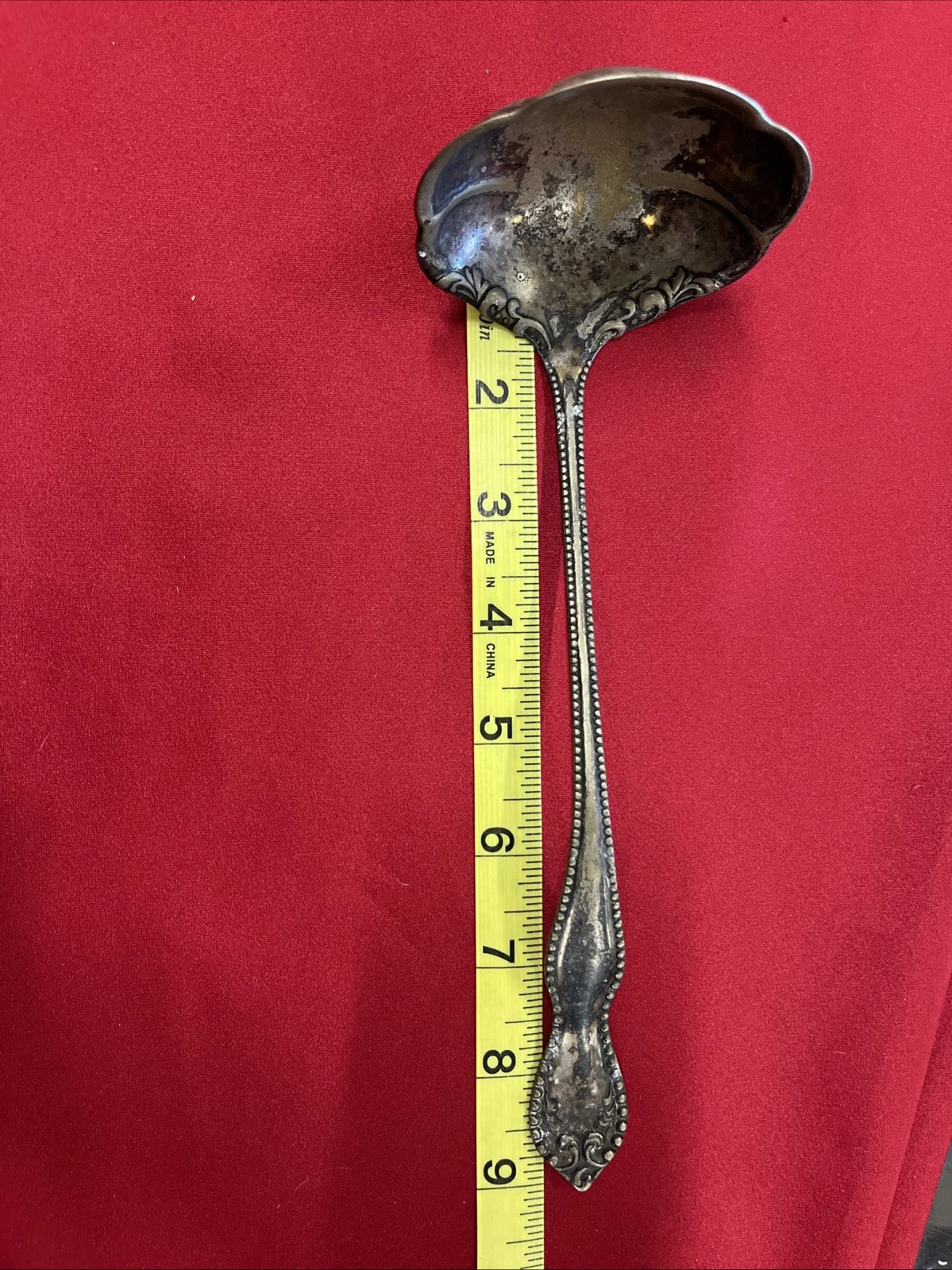 Vintage WM Roger’s And Son AA Silver Plated Gravy Ladle Mayflower Design