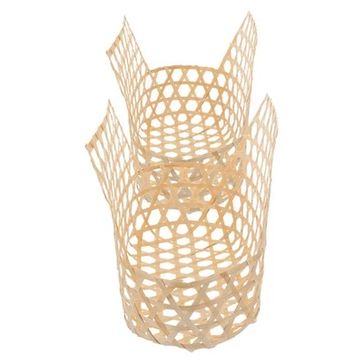 2 pièces panier de pique- tissé en bambou, panier de récolte de jardin - Photo 1/4
