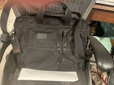 TUMI Black Ballistic Expandable Laptop Business Briefcase