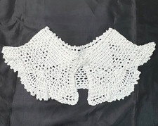 Vintage Cotton White Crocheted Women's Detachable 5" Dress Collar
