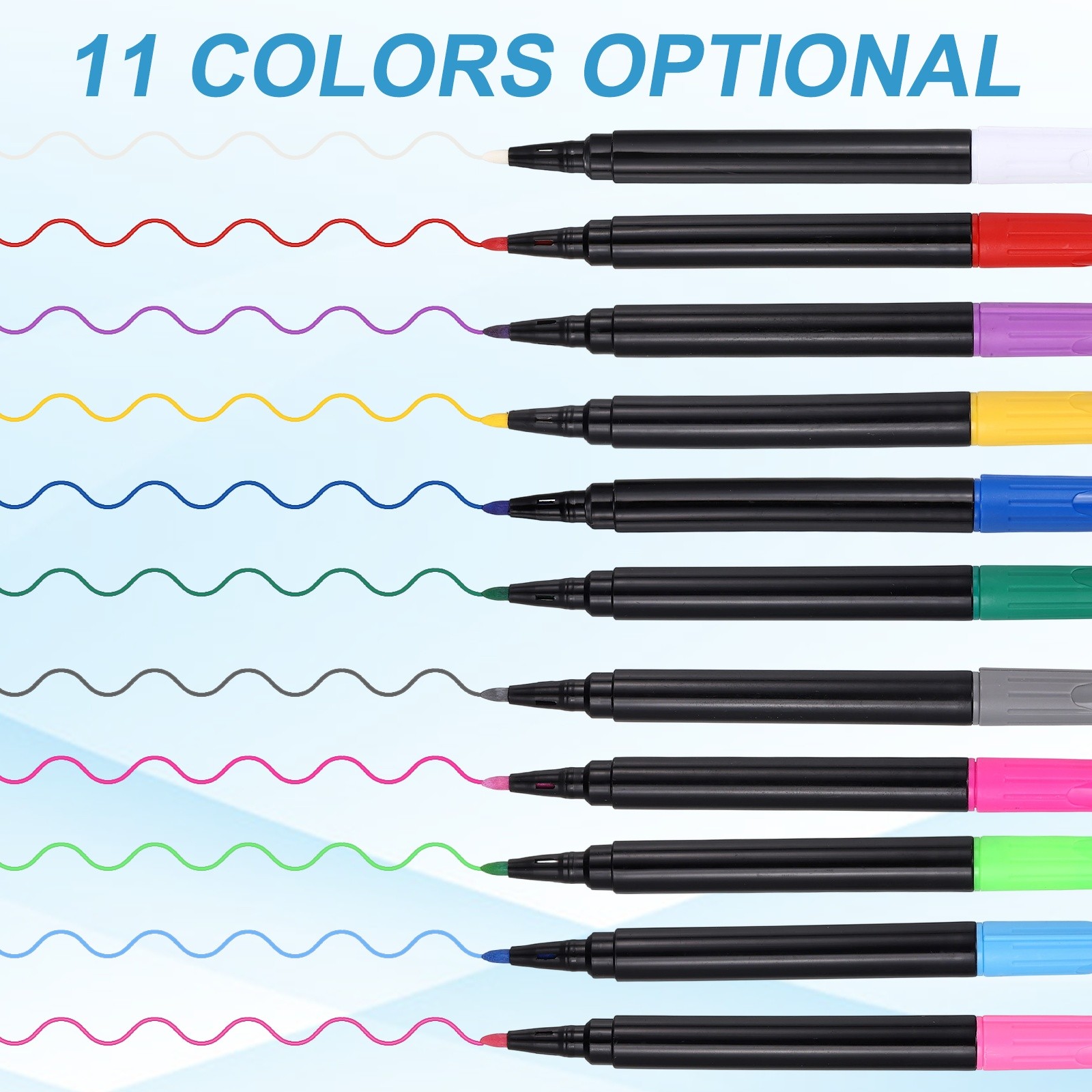 Chalk Board Marker Pens, 12 Pcs Liquid Chalk Markers Erasable, Sky Blue