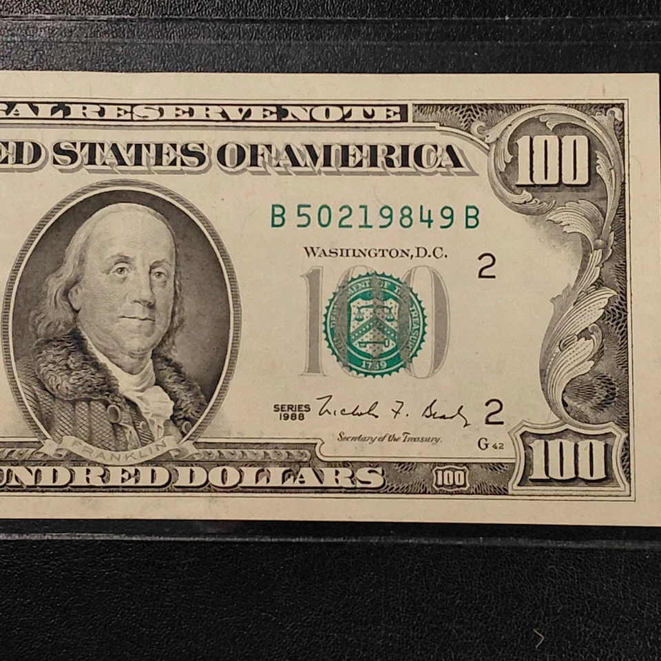 1988 One Hundred Dollar ($100) Federal Reserve Note - New York, NY (Nice) - Image 3 of 4