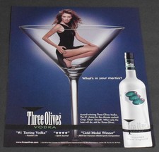2003 Print Ad Sexy Fashion Legs Lady Heels Blonde Three Olives Vodka Martini Art