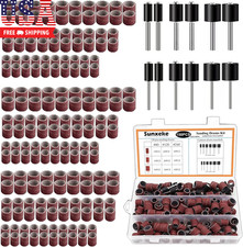 Sanding Drum Set for Most Rotary Tools-Includes 138 Aluminum Oxide Sanding Sleev