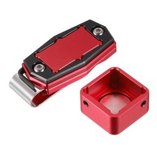 Billiard Magnetic Chalk Holder Aluminum Alloy Pool Tips Case Red