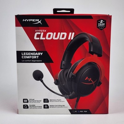 HyperX Cloud II Gaming Headset 7.1 Surround Sound Red KHX-HSCP-RD Open Box