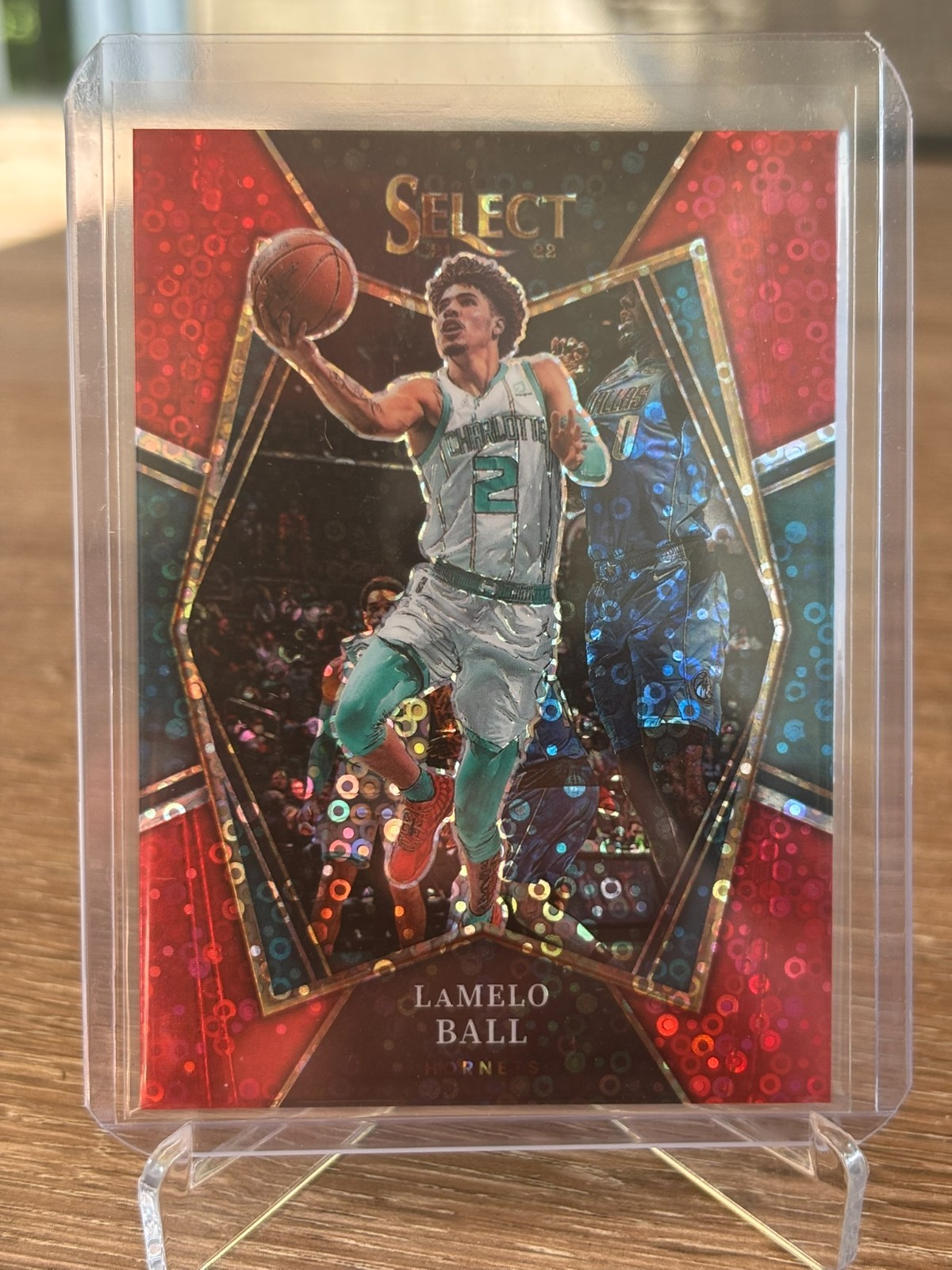 2021-2022 Select Premier Level LaMelo Ball Red Disco parallel 15/49