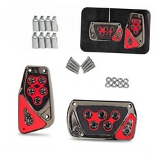 Car Pedal Cover, Anti-slip Thickened Brake Accelerator Foot Treadle 2 PCS Red