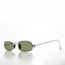 Silver 90s Micro Half Frame Sunglasses - Benny