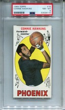 1969 Topps Basketball Cards #15 Connie Hawkins HOF Pheonix Suns RC PSA 8 NM-MT