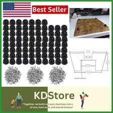 120 Pcs Non-Slip Rubber Feet with Stainless Steel Screws for Furniture Electr...