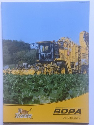 ROPA TIGER V8-4 Zuckerrübenroder Prospekt 10/2011 Traktor Schlepper Bulldog