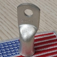 2PCS Copper Ends Lug 5/16" Ring Battery Terminals 2/0AWG Cable Wire Connector US