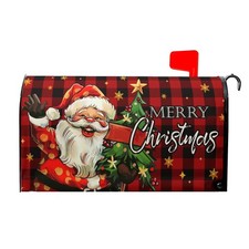 Kcozydecor Merry Christmas Santa Claus Mailbox Covers Magnetic Standard Size ...