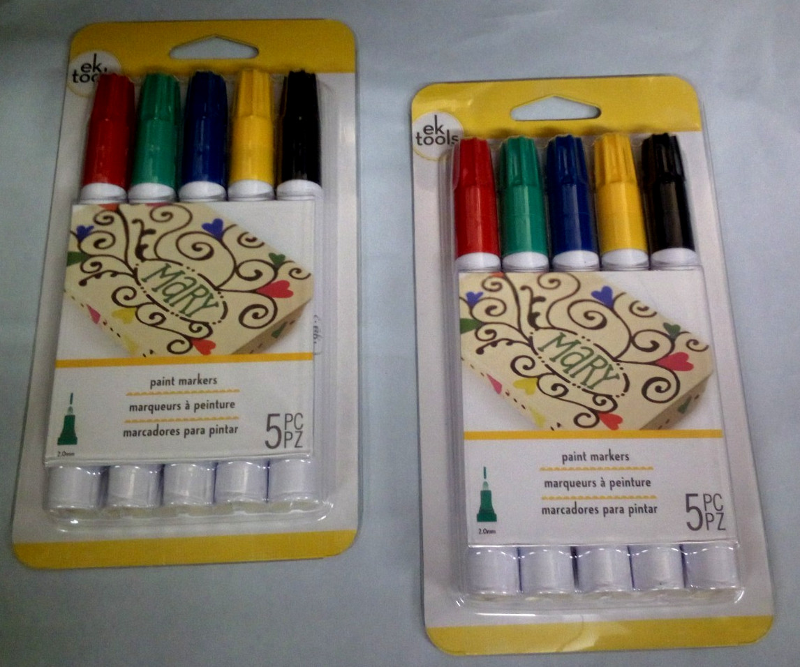 2 Packs of 5 EK Success  Assorted Color Paint Markers