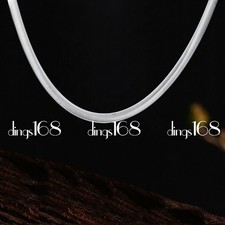 Unisex 18K White Gold Filled 24 inch 5mm wide Italian Herringbone Chain Necklace