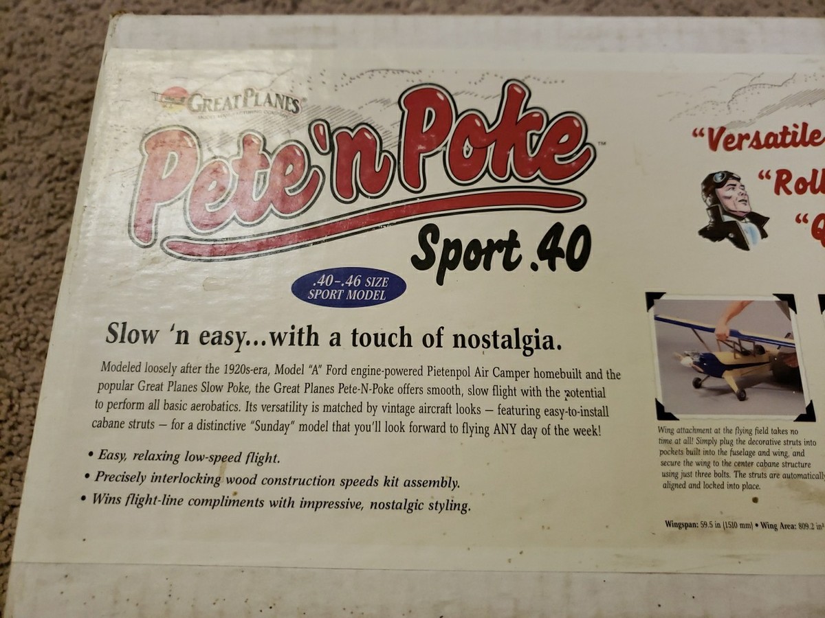 GREAT PLANES - Pete'n Poke Sport 40-46 Size RC Kit - 59.5