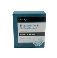Envy Hyaluronic  Salicylic Acid Purifying Night Cream 1.69 oz.-Sealed Box
