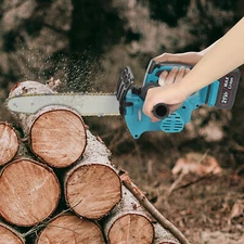 12 in Handheld Chainsaws Electric Chainsaws Trees Cutting Saw Rechargeable 21 V