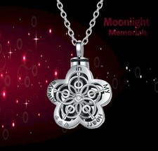 New Always in My Heart Flower Abstract Cremation Urn Ashes Necklace