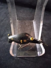 Early VTG Eddie Pope / Luhr Jensen M3 HOT SHOT Black w/yellow spots Fishing Lure
