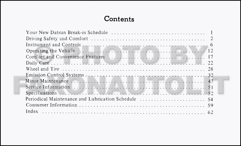 Manuale Del Proprietario Datsun Pickup Truck 1974 620 Guida Originale OEM - Immagine 2 di 2