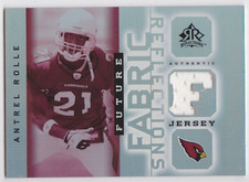 2005 UD Reflections Future Fabric #FFR-AN Antrel Rolle Jersey Cardinals rookie