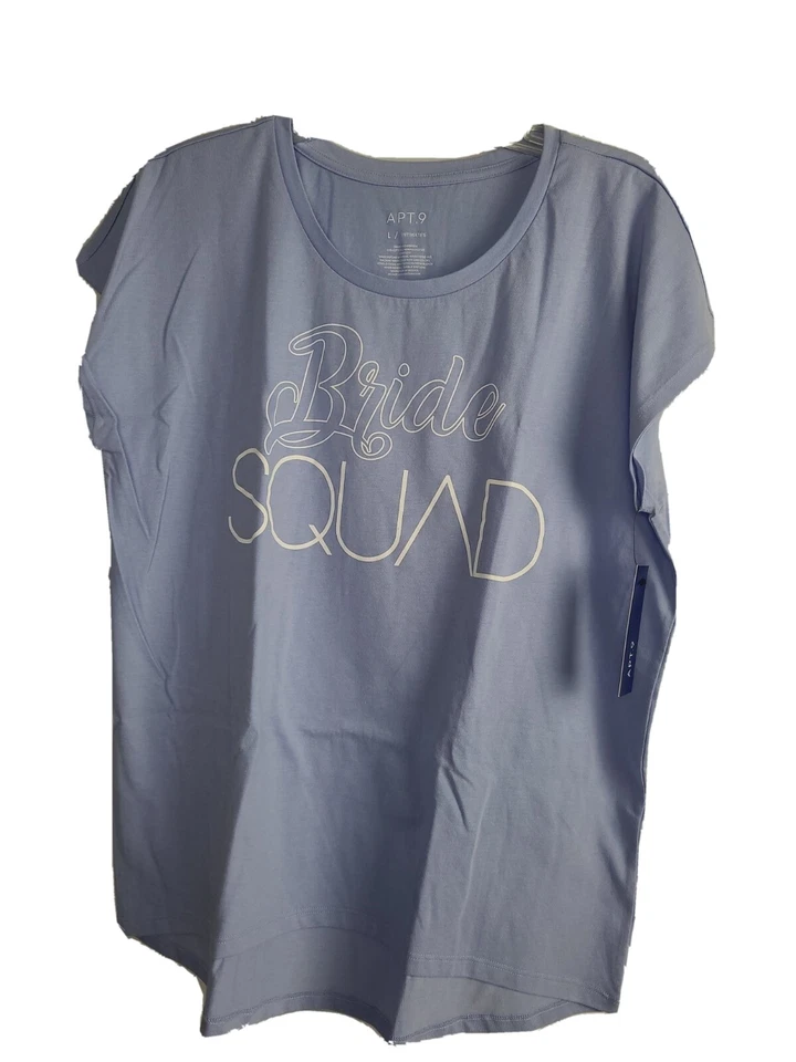 APT. CAMISETA SIN MANGAS 9 ÍNTIMATES BRIDE SQUAD LOGO LAVANDA TALLA GRANDE NUEVA CON ETIQUETAS Foto 2 de 4
