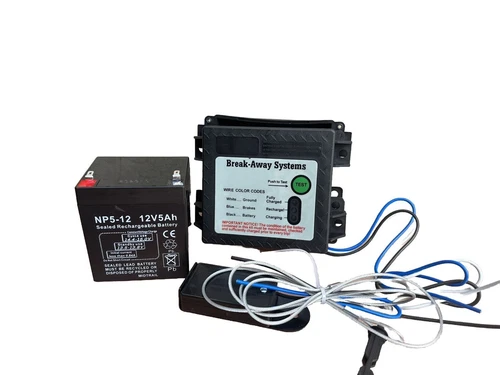 Trailer Break Away Kit Engage Electric Brake Lockup Seperation Runaway + Battery