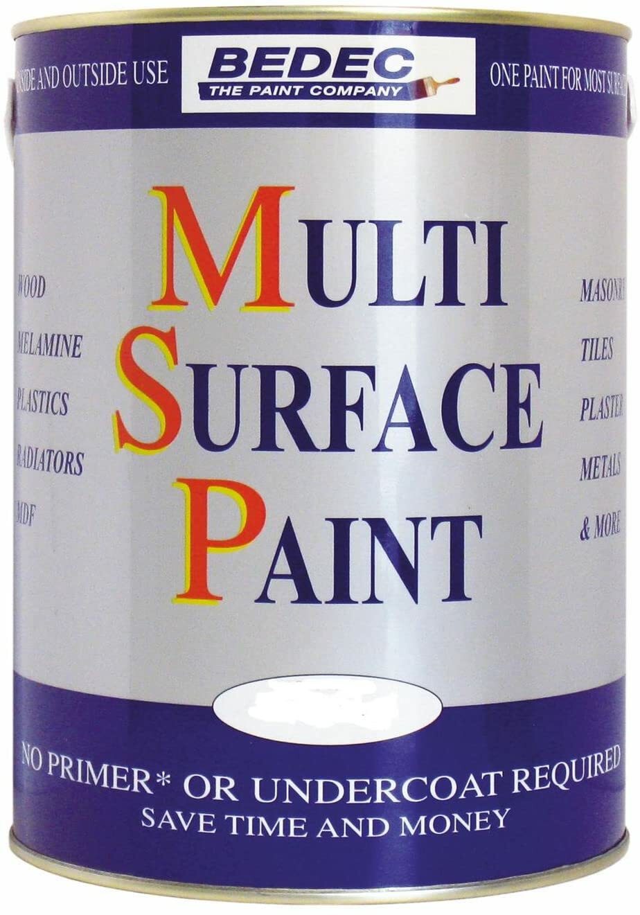 Bedec Multi Surface Paint All Colours 2.5 Litre Gloss Satin