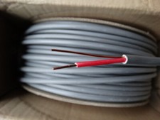 1.0mm Red Single Core + Earth Cable Old Wiring Colours 6241Y BASEC Grey Sheath